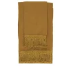 Set of 2 Mustard Linen Towels with Long Fringes