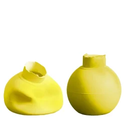 Set of 2 Nove Canary Yellow Decorative Vase