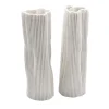 Set of 2 "Paesaggio 19 #2" White Decorative Vases By Nino Basso
