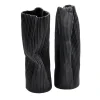 Set of 2 "Paesaggio 25 Black #1" Decorative Vases by Nino Basso
