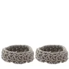Set of 2 Ricami Gray Baskets #1 by Rosanna Contadini