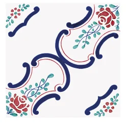 Set of 25 Riedizioni Tradizione Type Rose Antiche Tiles