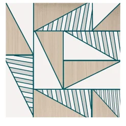 Set Of 25 Tartan Beige Type 3 Tiles