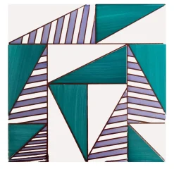 Set Of 25 Tartan Green Type 3 Tiles