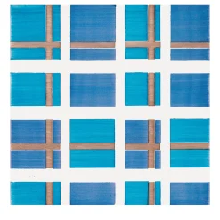 Set Of 25 Tartan Light Blue Type 1 Tiles