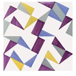 Set Of 25 Tartan Purple Type 2 Tiles