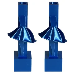 Set Of 2 Tin Soldiers Blue 3D Printed Candle Holders