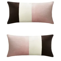 Set of 2 Triple Optical Pink Cushion