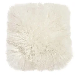 SET OF 2 WHITE TIBET THROW CUSHION COVERS