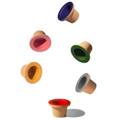 Set of two Pofi Red and blue Cachepots