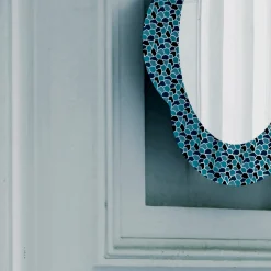 Settecento Green and Light Blue Mirror by Alessandro Mendini