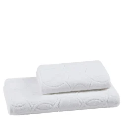 Shangri-La Jacquard White Towel Set