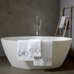 Shangri-La Pink & White Bath Towel