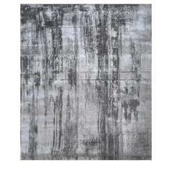 Silken Echoes White & White Hand Knotted Rug
