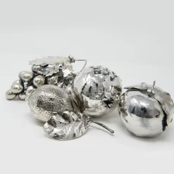 Silver Lemon on Stem Decoration