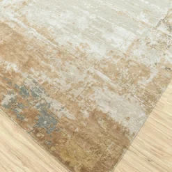 Silver Lining Dark Ivory & Nickel Hand Knotted Rug