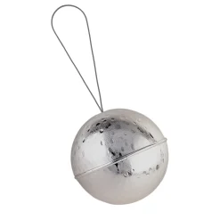 Silver Moon Christmas Ball Ornament - Set of 2