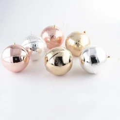 Silver Moon Christmas Ball Ornament - Set of 2