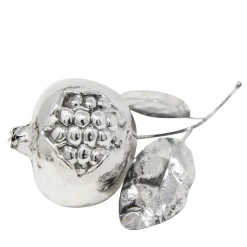 Silver Pomegranate on Stem Decoration