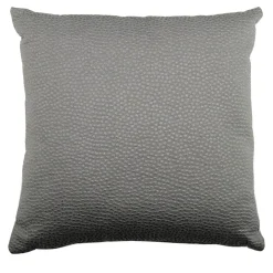 Silver square Carrè Cushion in Dry Galuchat Jacquard Fabric