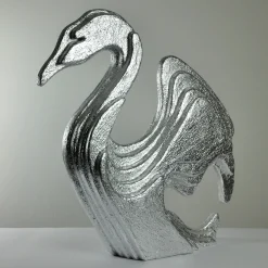 Silver Swan Sculpture
