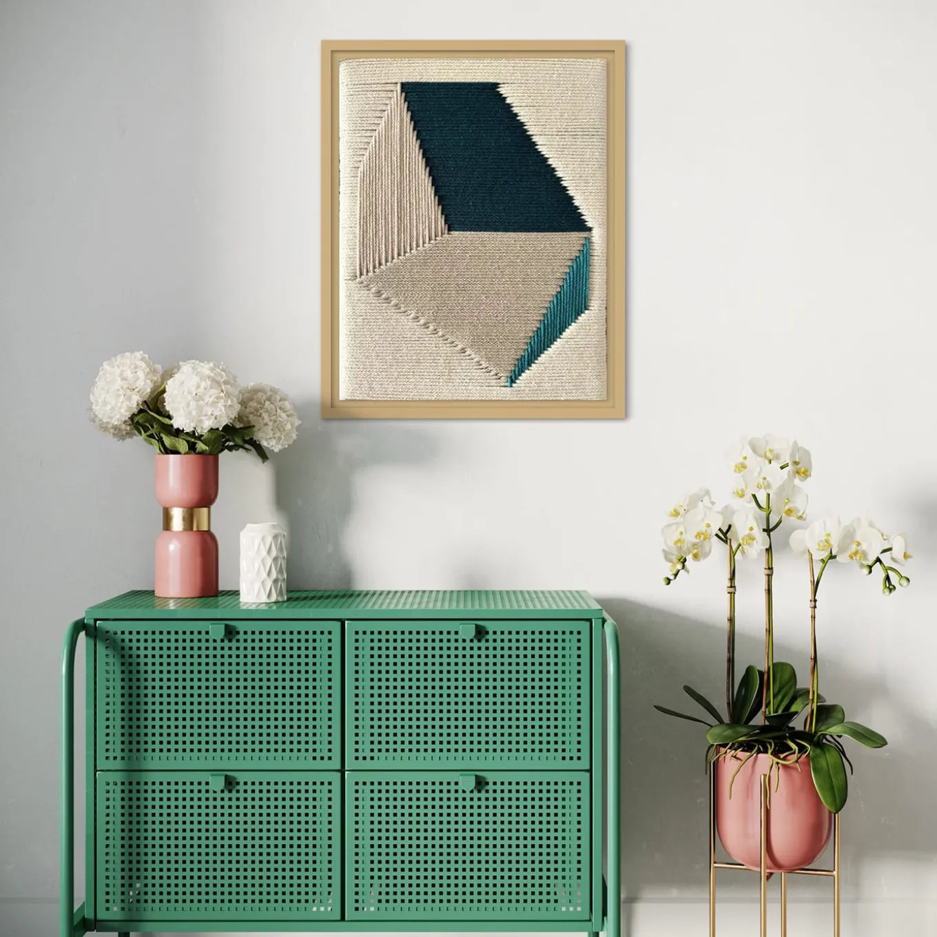 Simple Forms Multicolor Tapestry #1