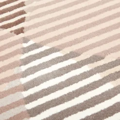 Sinking Circles geometric Beige motif Wool Rug