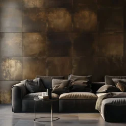 Sintesi Orbitale Set of 4 Burnished-Brass Tiles