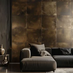 Sintesi Orbitale Set of 4 Dark-Burnished Brass Tiles