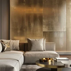 Sintesi Orbitale Set of 4 Dark-Burnished Brass Tiles