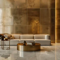 Sintesi Orbitale Set of 4 Dark-Burnished Brass Tiles