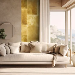 Sintesi Set of 4 Scruffy-Finished Brass Tiles