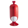 Sister Clara In Love Glossy Red Ceramic Vase With Lid