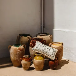 Small Black and White Fringed Cushion