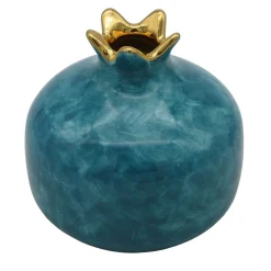Small Blue Ceramic Pomegranate