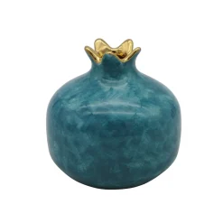 Small Blue Ceramic Pomegranate