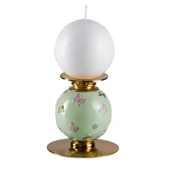 SMALL BUTTERFLY CANDLE HOLDER - GREEN