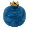 Small Cerulean Ceramic Pomegranate