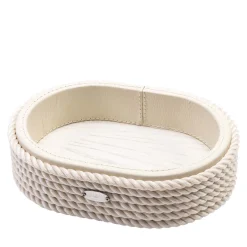 Small Cream Oval Vide-Poche