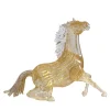 Small Gold Glass Sitting Horse