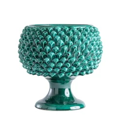 Small Pigna Green Ramine Ceramic Vase