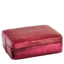SMALL PORTOFINO RECTANGULAR BOX - RED