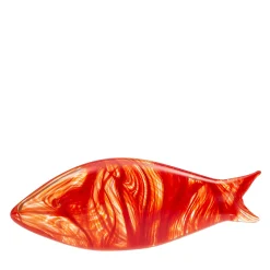 Small Red Murano Glass Stylized Fish