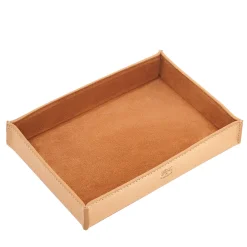 Small Valet Tray in Natural Leather