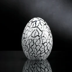 Small White Glass Egg