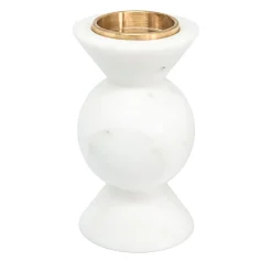 Small White Marble Candleholder by Jacopo Simonetti