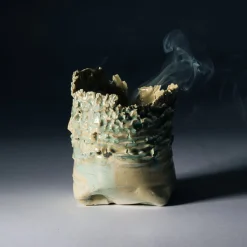 Soffio Light Green Porcelain Candle Holder #2