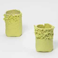 Soffio Yellow Porcelain Candle Holder