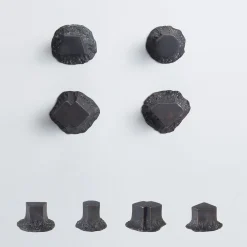 Solido Set of 4 Black Door Knobs #3 by Nicole Valenti
