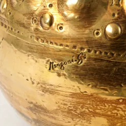 Soreis gold Ceramic Vase by Gabriele Mengoni